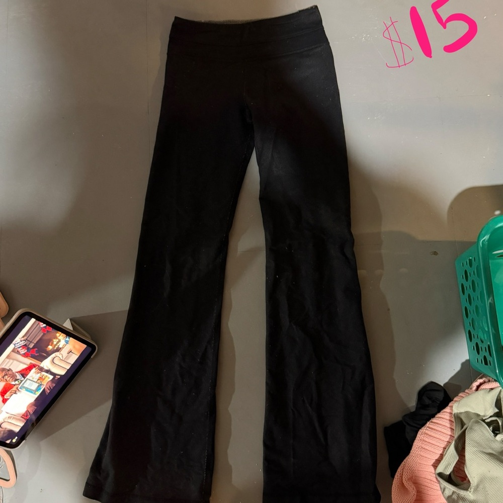 lululemon athletica Black flare Leggings Reversible